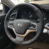 Pokrowiec na kierownicę samochodu Warkocz sztuczna skóra dla Hyundai Elantra 4 2016 2017 Solaris 2017 Accent 2018 Akcesoria samochodowe