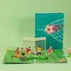 3D pop up soccer football cartes de remerciement avec enveloppe carte de cadeaux de brithday cartes postales vierges laisse les meilleurs voeux à un ami ami