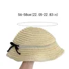Berets Crochet Sweet Sun Hat Trendy Couleur continue largeur Brim Bow Sunshade UV Protection Bucket Treat Bet Travel