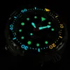 Zwarte rubberen band 47,5 mm stalen kast Super Luminous Black Dial 300m waterdichte keramische ringtonijn tonijn kan duiken op NH35 -beweging