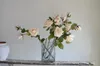 装飾的な花34 "-Tan Beige Color Shades Real Touch Roses Luxry Realistic Boho Vintage Wedding/Home DecorationDIY