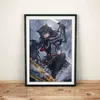 人気のあるゲームArknightsキャラクターポスターAmiya/Texas/Exusiai/Lappland/Skadi/Siege Canvas Otaku Room Home Decorの壁画の壁アート