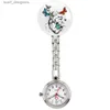 Montres de poche Arts de la mode Simple Fleurs papillon coeur amour soins médicaux infirmière infirmière médecin hospitalisation clips fob poche es cadeaux d'horloge y240410