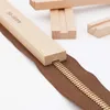 QJH DIY Handmade lederen gereedschap voor 3# 5# ritslijmlijsten Anti-overflow Ruler Wood Zippers lijmgereedschap naaien accessoires