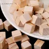 Party Decoration E8BD 10/25/25mm Wooden Square Blocks Mini Cubes Embellishment For Woodwork Craft DIY