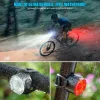 X-TIGER Rechargeable Bicycle Lights Sets Super Bright IP65 Waterproof Bike Lights for Night Riding Bike Headlight and Tail Light