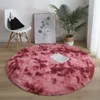 Tapis éblouion couleur en peluche tapis rond