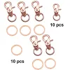 20 st Swivel CLASP SET LANYARD SNAP CLASP MED KEY CHAIN ​​RINGS Key Chain Clip Hook For DIY Necklace Armband Chain Supplies