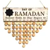 Calendrier à rebours du Ramadan en bois Calendriers décoratifs pour les festivals de vacances du Nouvel An décorations d'anniversaire B03E