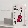 Hello Hello K-Kitty Line Cat Cas pour Xiaomi PCOO F3 M3 X2 X3 M4 A2 6X 8 CC9 CC9E MIX 2 2S 3 4 Black Shark 3 4 GT Pro 4G 5G CASE