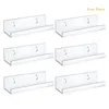 Kitchen Storage Clear Acrylic Record Holder Space Saving Display Rack For Home Decor And Office Organization