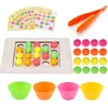 Montessori Spielzeug für Kinder Regenbogen -Stapel -Tassen zählen Perlen Farbpädagogik Sensorisches Spielzeug Baby Kids Family Count Games Geschenk