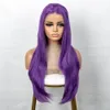 28 -дюймовый синтетический кружевный парик с передним париком Хэллоуин. Голубая белая вода волна парики фиолетовые HD Кружевые волосы парика для черных женщин косплея