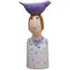 Vases Tingke Nordic Fun Figure Statue Céramic Vase Decoration Modern Home Living Room Porch Bureau Fleur séchée