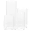 Titulares de vela 4 PCs Protetor Setents fornece frascos transparentes de cilindros de vidro Celas