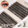 12 Rows L curl D curl 30D 40D Fashion DIY False eyelashes extention material segment DIY eyelashes with glue tool kit