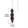 Hanger kettingen houten natuurlijke slinger draagbare helende wichelromen reiki spirituele pendulo amulet met kettingronde kegelpatroon