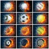 Huacan 5d Diy Diamond Painting Square/round Ball Fire Home Decor Embroidery Mosaic Football Sports Crystal Picture