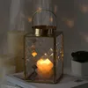 Small Nordic Style Candle Holders Metal Lamp Glam Hanging Candle Holders Transparent Velas Decorativas Wedding Centerpieces