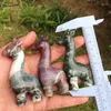 Decorative Figurines 8CM Natural Ocean Jasper Giraffe Crystal Carved Animal Figurine Healing Quartz Gemstone Crafts For Home Decoration 1pcs