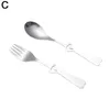 Dinnerware Sets Hollow Spoon Scoop Creative Heart-shaped Coffee Stirring Accessories Teaspoon Tableware Kitchen Silver Color T8Q2