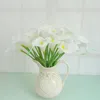 Fleurs décoratives 10pcs simulation pu calla lily décoration artificielle de mariage pour la maison décorations de fête accessoires faux