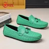 Chaussures décontractées yrzl Luxury Mens noirs MOCHASINS MOCCASINS SOIL