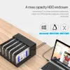 Kaarten ORICO 6558US3C 5 Bay Super Speed USB 3.0 HDD Docking Station Tool gratis USB 3.0 naar SATA harde schijf behuizing behuizing adapter