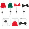 Dog Apparel 1 Set Of Decorative Knitting Hats Tiny Pet Bow Ties Adjustable Small Adorable Reptile