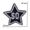 Star Pattern Sequin Embroidery DIY Wholesale Sales 1-10 pcs Hot Melt Adhesive Ironing Sewable Patch Sticks patches for clothing