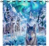 Personnalité 3D Totem Night Animal Hungry Wolf Curtains Salon Home Chadow Curtain Clost Cost Hook décoratif