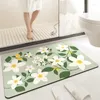 Mattes de bain Plante de qualité et fleur de toilette non glip