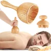 Wooden Massage Roller Stick Wood GuaSha Board Back Roller Rope Wood Therapy Anti-cellulite Lymphatic Drainage Muscle Pain Relief