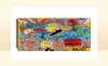 Alec Monopoly Graffiti El Sanatları Yağlı Tuvalsetonlar ve Çiçekler Ev Dekoru Duvar Sanatı Resim2432inch N5361455