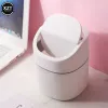 Cute Mini Small Waste Bins Desktop Garbage Basket Home Table Plastic Trash Can Office Supplies Dustbins Sundries Barrel Box