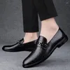 Casual Shoes All-match Business For Men Classic Men's Genuine Leather Pointed Toe Shoe 2024 Male Comfortable Office