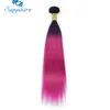Safir Kısa 10 "-12" Renkli Saç Paketleri Kırmızı #118 Ombre 2 Tonlar Renkli 1 PCS Bundle Deal Brezilya İnsan Saçları Kadınlar İçin