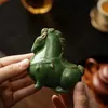 Ruyao Keramic Green Horse Tea Haustier Set Dekoration Offenes Stück Spiel Kreative Boutique 240411