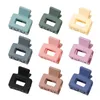 Mini Square Hair Claws Plastic Pure Color Hair Crab Clamps Small Size Barrettes Lady Hair Styling Tool Headwear Gifts Wholesale