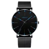 Polshorloges heren mode ultra dunne horloges zakelijke roestvrijstalen mesh quartz horloge elegante man luxe