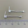 925 Brincos de prata esterlina Montagem de descobertas Peças de montagem de base para pérolas de 9 a 10 mm AGATE CRISTAL STONES