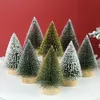 Mini Weihnachtsbaum Gold grün kleine Zedernkiefern Tisch Tisch Dekorationen Home Weihnachten Ornamente Neujahr Geschenke Navidad 2023