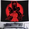 Légende japonaise Tapestry Japon Samurai Mur suspendu psychédélique Burning Soleil Sallome Décor de chambre à coucher