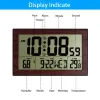 Orologio da parete digitale di grandi dimensioni Digital Multifunctional LCD Display Studente Armeggio Electronic Hermometer Hygrometro Decorazione per la casa