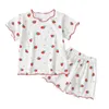 Summer Girls Pajamas Sets Short Sleeved Shirts+shorts Clothes Sets Children Sleepwear Kids Underwear Toddler Nightclothes