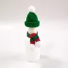 Vases 5 pcs 2x30cm Noël mini écharpe bricolage coiffeur en tricot accessoire bouteille à la bouteille