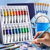 24 couleurs de peinture à l'huile professionnelle Dessin Pigment 12 ml Tubes Set Artist Art Supplies