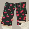 Couverture du boîtier pour Xiaomi Redmi Note 10S 7 9S 9 10 Lite 11 Pro 8 8t 11S 11T Pro 5G Pro + Note11 Back Black Strawberry Cherry