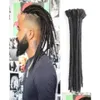Estensioni di capelli sintetici Dreadlocks fatti a mano Black 12 pollici Reggae Hiphop Style 10 Strandspack intrecciato per la consegna a goccia OTSPM