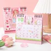 Opvouwbare delicate decoratieve desktop -briefpapier roze serie staande flip 2023 kalendertafel kalenderschoolbenodigdheden